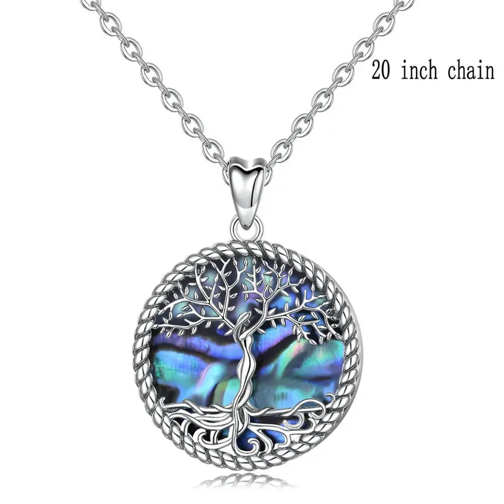 EUDORA 925 Sterling Silver Tree of Life Pendant