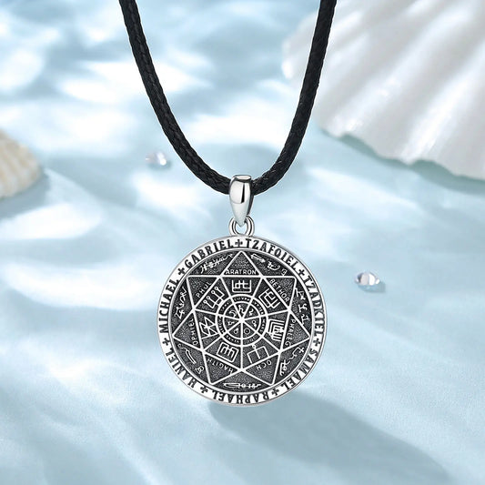 925 Sterling Silver Seven Archangels Amulet Necklace