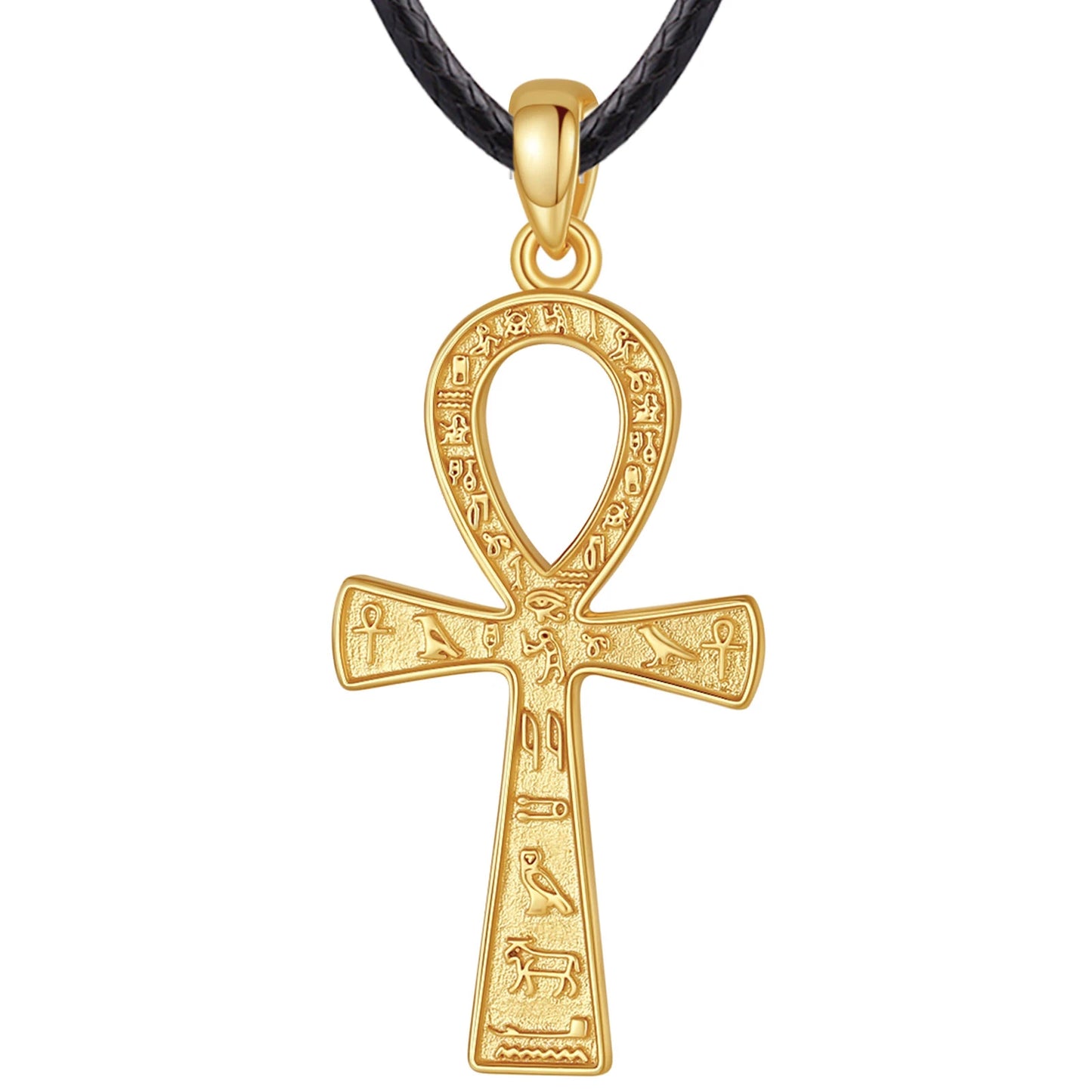 Eudora 925 Sterling Silver Ancient Egyptian Ankh Cross Necklace