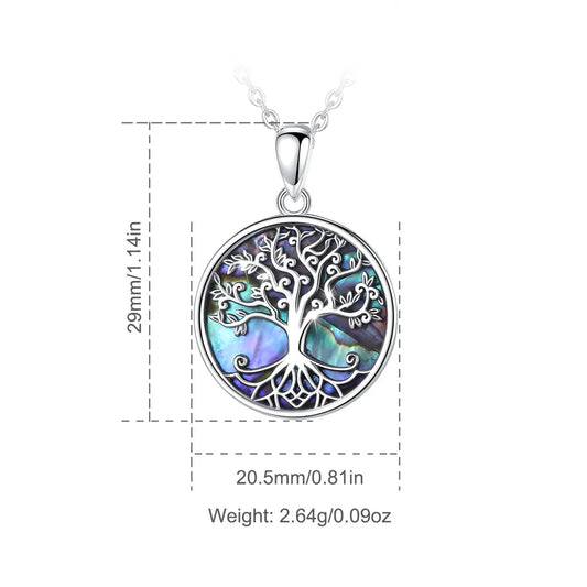 EUDORA Genuine 925 Sterling Silver Tree of Life