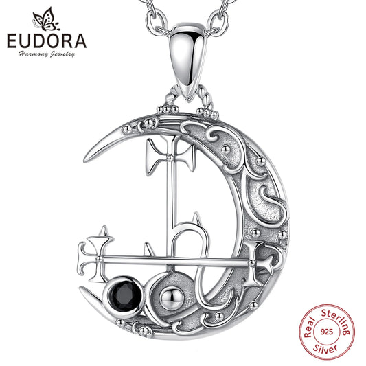 925 Sterling Silver Lilith Moon Necklace