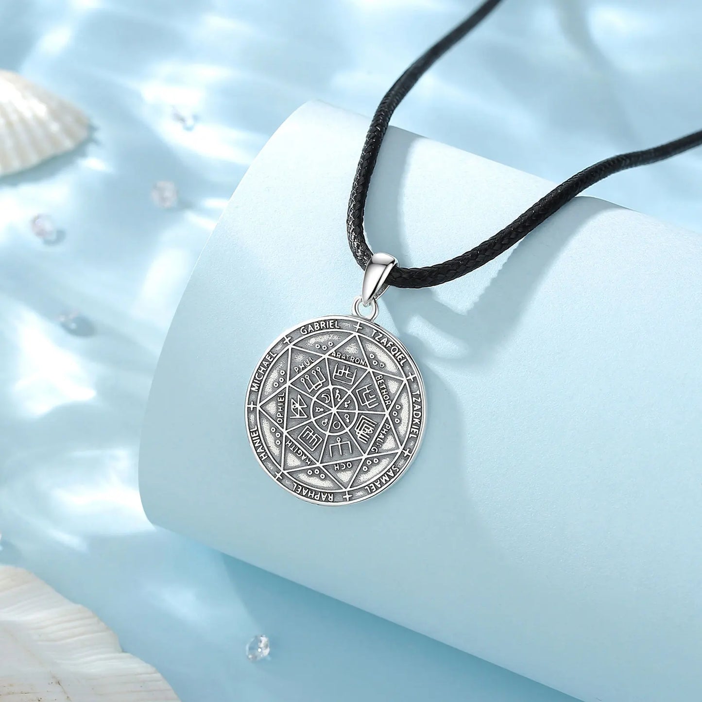 Eudora 925 Sterling Silver Seven Archangels Amulet Necklace