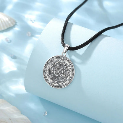 Eudora 925 Sterling Silver Seven Archangels Amulet Necklace