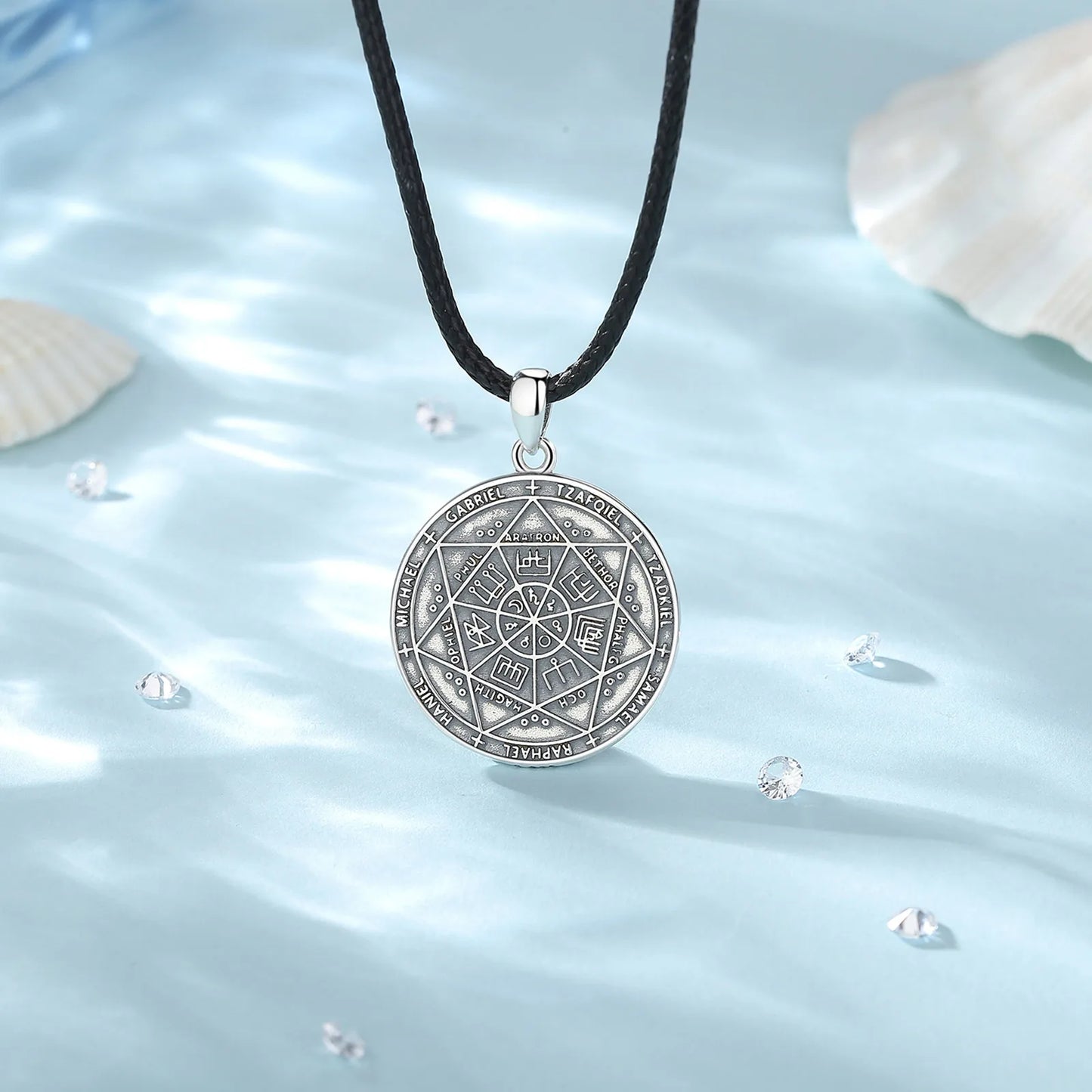Eudora 925 Sterling Silver Seven Archangels Amulet Necklace