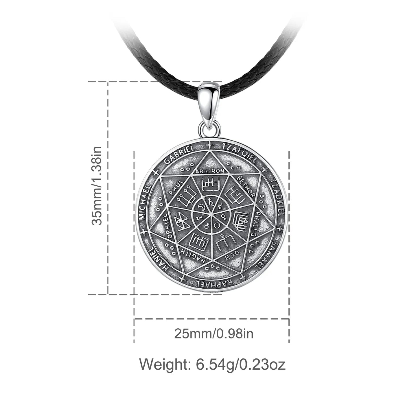 Eudora 925 Sterling Silver Seven Archangels Amulet Necklace