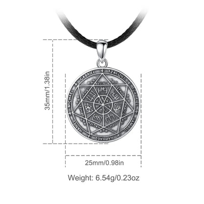 Eudora 925 Sterling Silver Seven Archangels Amulet Necklace