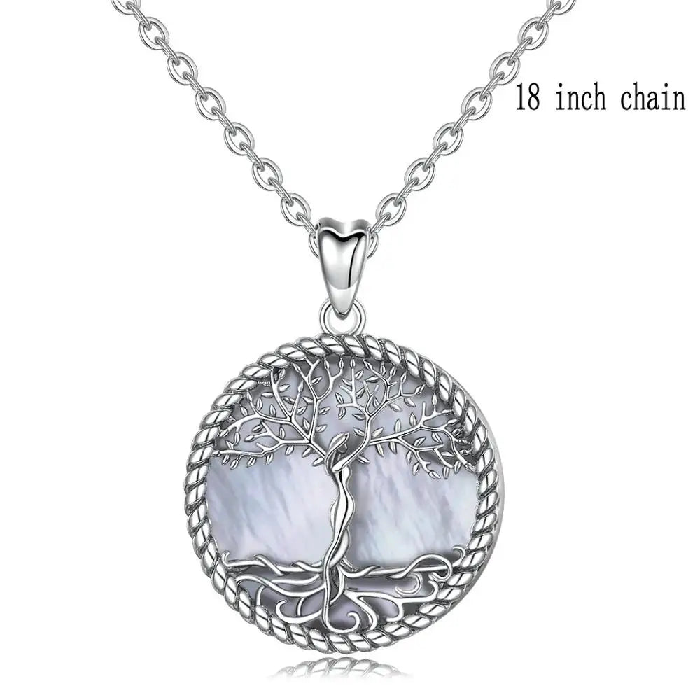 EUDORA 925 Sterling Silver Tree of Life Pendant