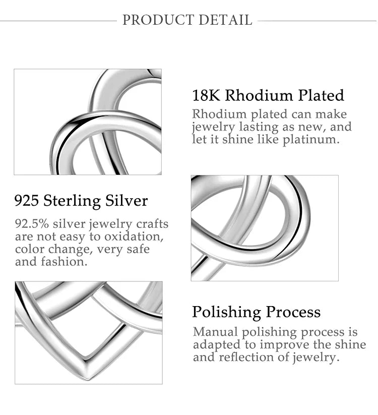 Eudora 925 sterling silver infinite Love Pendant
