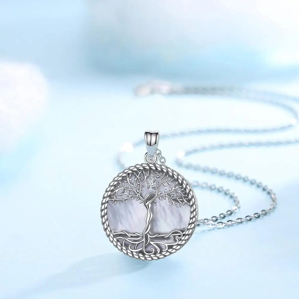 EUDORA 925 Sterling Silver Tree of Life Pendant