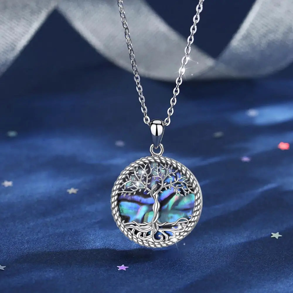 EUDORA 925 Sterling Silver Tree of Life Pendant