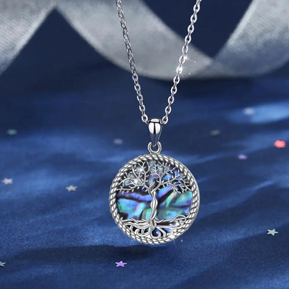 EUDORA 925 Sterling Silver Tree of Life Pendant