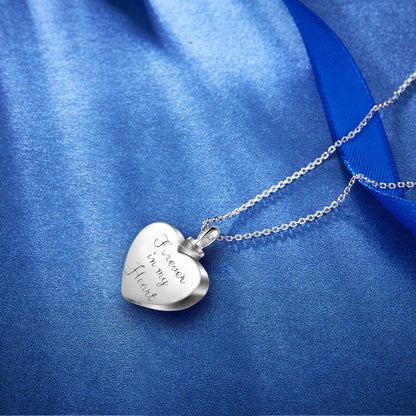 Eudora 925 Sterling Silver Heart Locket Heart cremation memorial ashes urn
