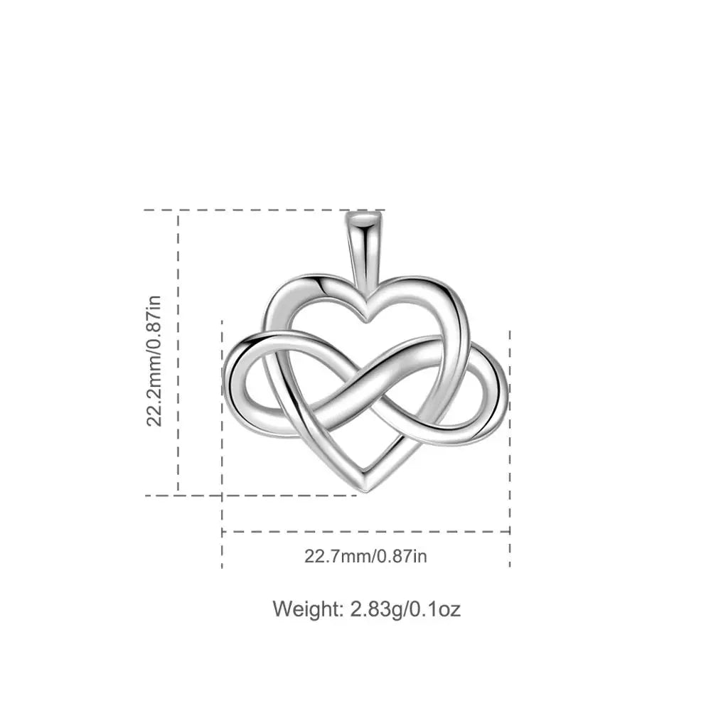 Eudora 925 sterling silver infinite Love Pendant