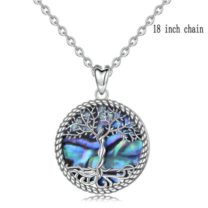 EUDORA 925 Sterling Silver Tree of Life Pendant