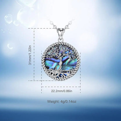 EUDORA 925 Sterling Silver Tree of Life Pendant