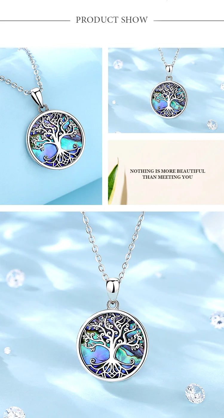 EUDORA Genuine 925 Sterling Silver Tree of Life