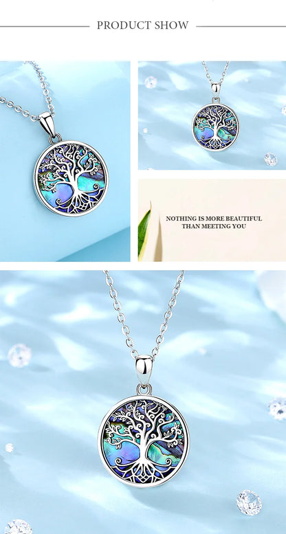 EUDORA Genuine 925 Sterling Silver Tree of Life