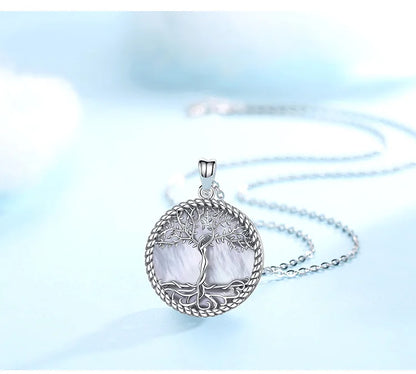EUDORA 925 Sterling Silver Tree of Life Pendant