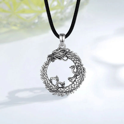 Eudora 925 Sterling Silver Dragon Neckalce