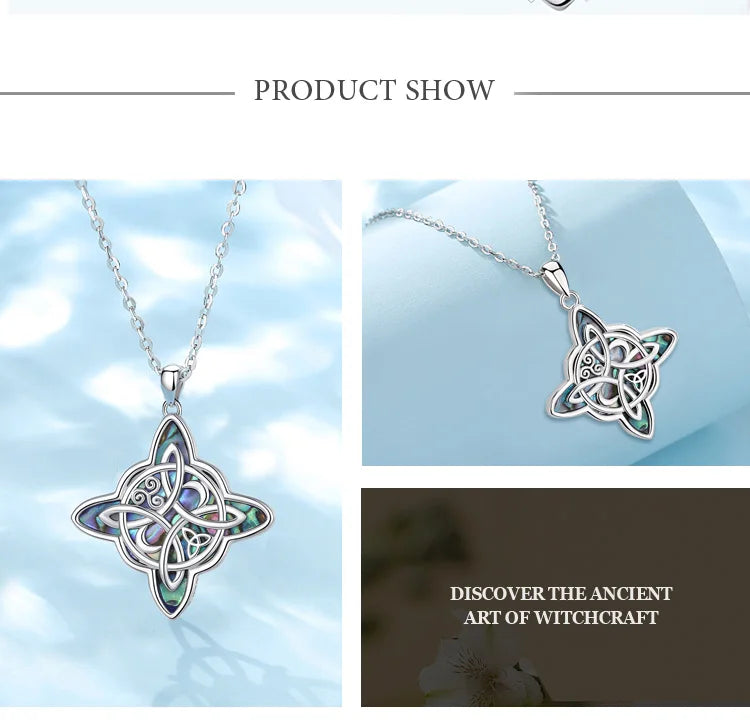 Eudora original 925 Sterling Silver Witch Knot Necklace