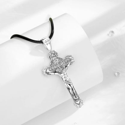 Eudora 925 Sterling Silver Christ on cross pendant