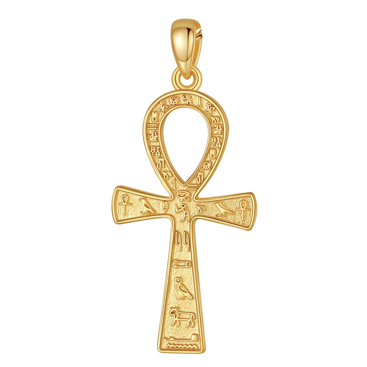 Eudora 925 Sterling Silver Ancient Egyptian Ankh Cross Necklace