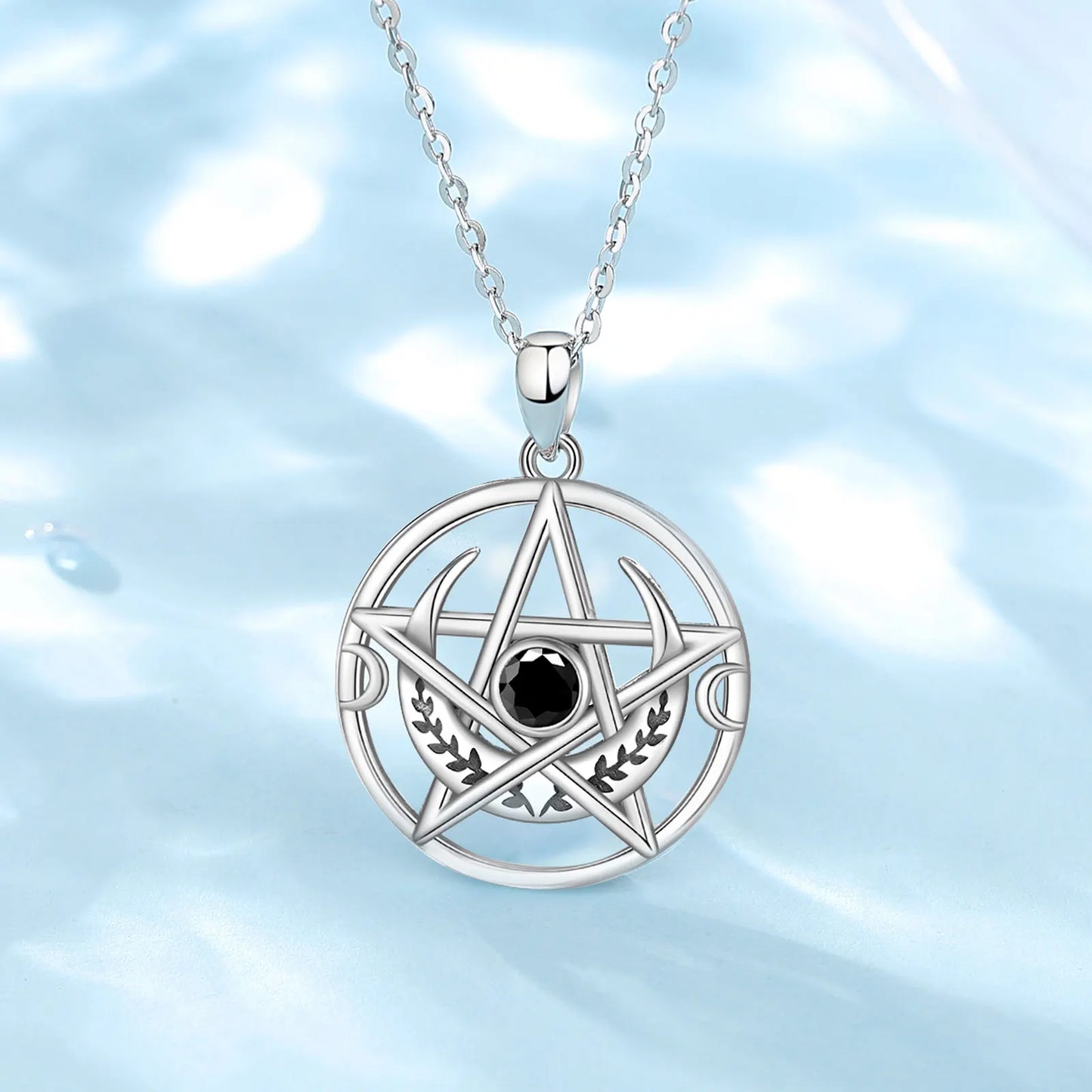 Eudora 925 Sterling Silver Pentagram Necklace