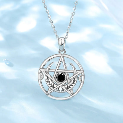 Eudora 925 Sterling Silver Pentagram Necklace