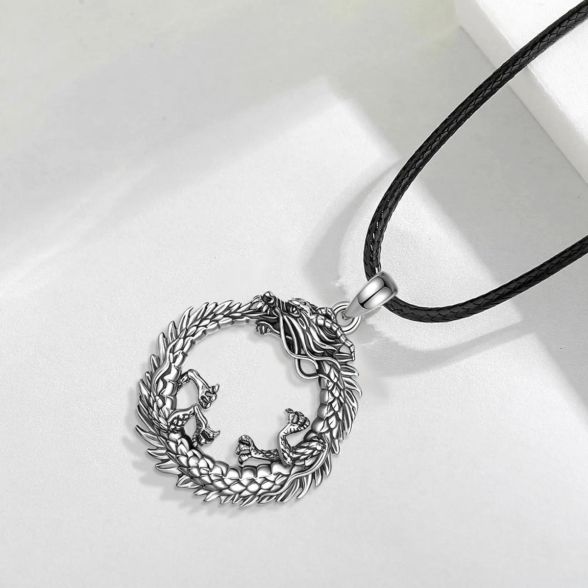 Eudora 925 Sterling Silver Dragon Neckalce