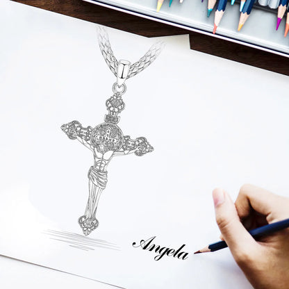 925 Sterling Silver Jesus Necklace