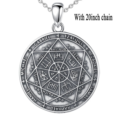 Eudora 925 Sterling Silver Seven Archangels Amulet Necklace