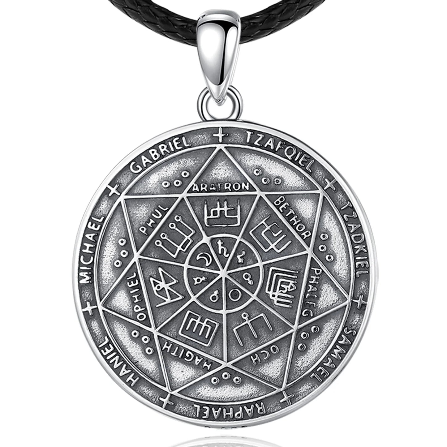 Eudora 925 Sterling Silver Seven Archangels Amulet Necklace