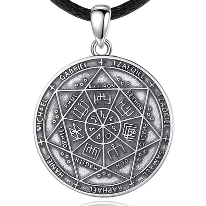 Eudora 925 Sterling Silver Seven Archangels Amulet Necklace