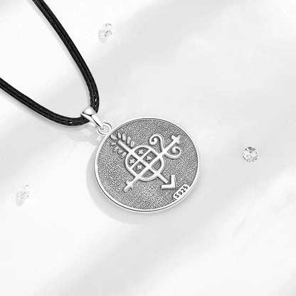 Eudora 925 Sterling Silver Santa Muerte Necklace