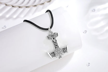 Eudora 925 Sterling Silver Norse Viking Thor's Hammer Necklace