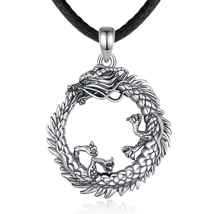 Eudora 925 Sterling Silver Dragon Neckalce