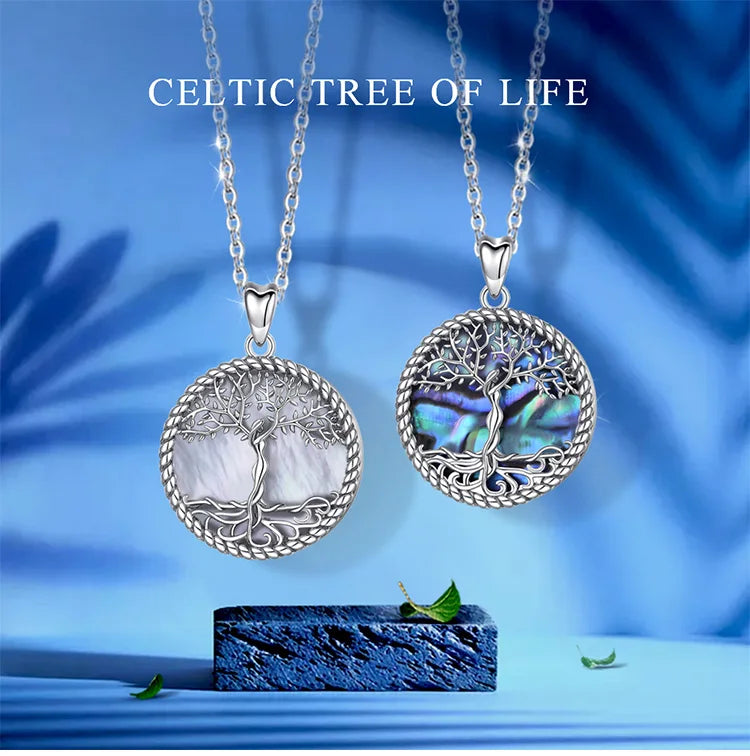 EUDORA 925 Sterling Silver Tree of Life Pendant
