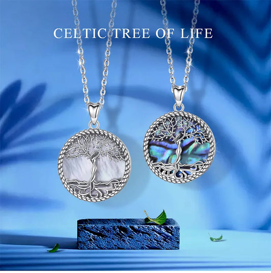 EUDORA 925 Sterling Silver Tree of Life Pendant