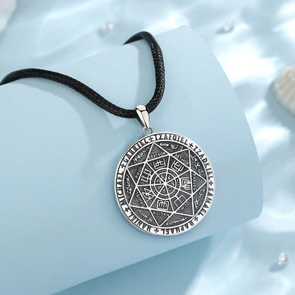 925 Sterling Silver Seven Archangels Amulet Necklace