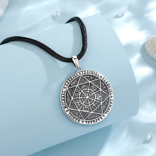 925 Sterling Silver Seven Archangels Amulet Necklace