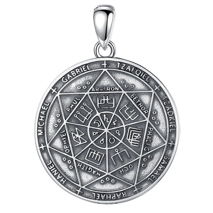 Eudora 925 Sterling Silver Seven Archangels Amulet Necklace