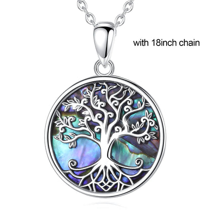 EUDORA Genuine 925 Sterling Silver Tree of Life