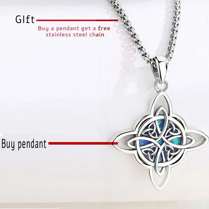 Eudora Original 925 Sterling Silver Witch Celtic Knot Necklace