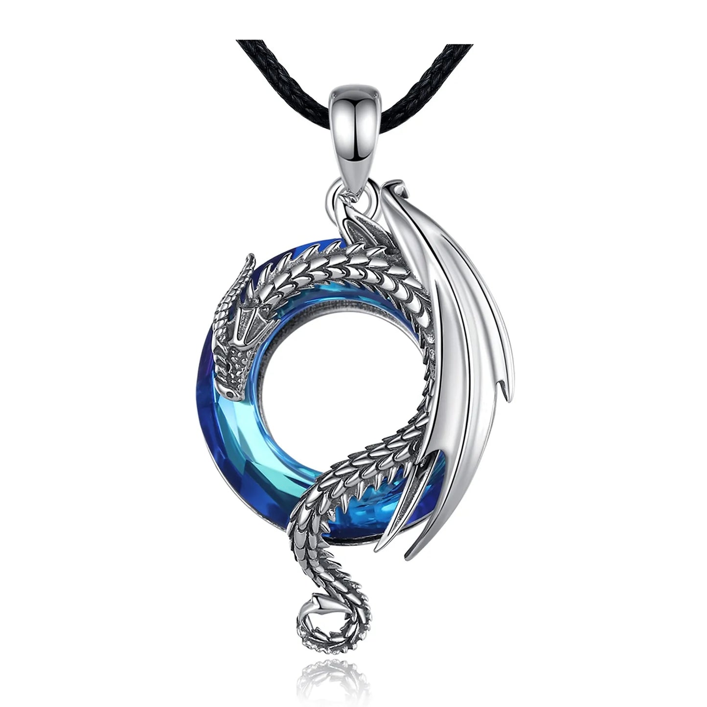 Eudora Real 925 Sterling Silver Dragon Neckalce