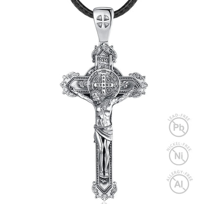 Eudora 925 Sterling Silver Christ on cross pendant