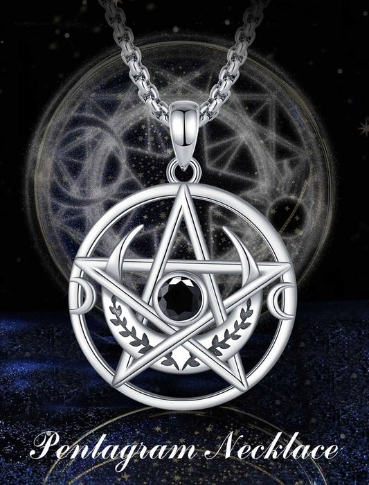 Eudora 925 Sterling Silver Pentagram Necklace