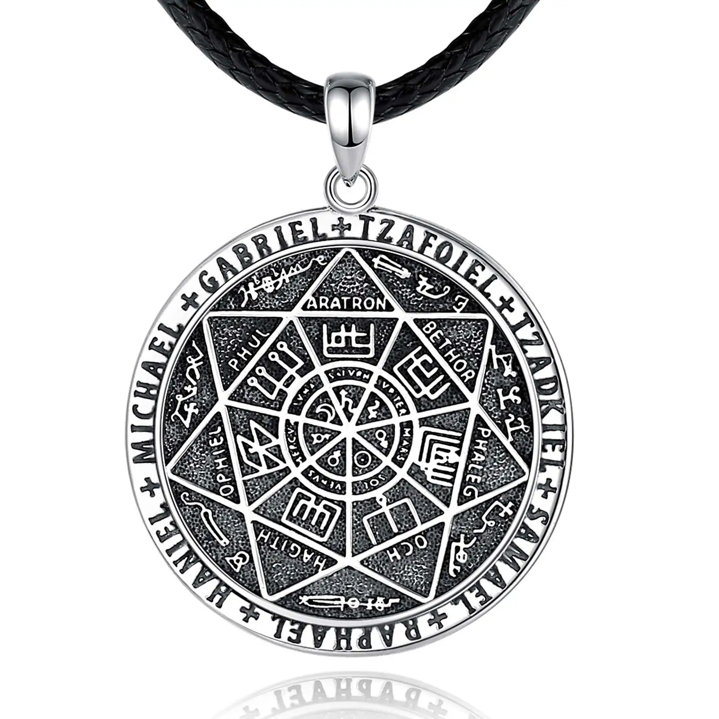 925 Sterling Silver Seven Archangels Amulet Necklace