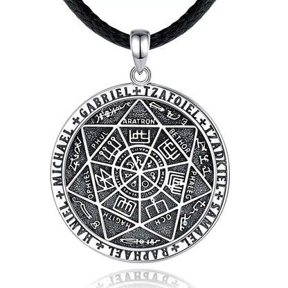 925 Sterling Silver Seven Archangels Amulet Necklace