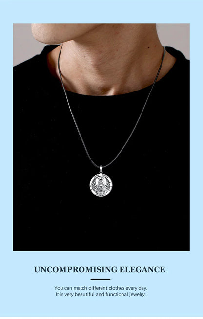 Eudora 925 Sterling Silver Santa Muerte Necklace