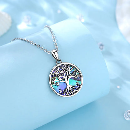 EUDORA Genuine 925 Sterling Silver Tree of Life